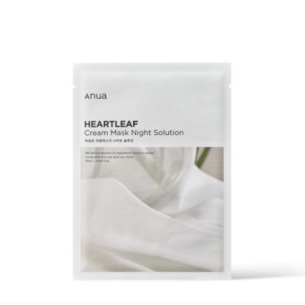 ANUA - HEARTLEAF CREAM MASK NIGHT SOLUTION 25ml (10PCS)