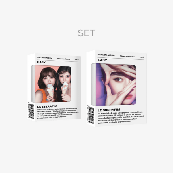 LE SSERAFIM - 3rd Mini Album 'EASY' (Weverse Albums ver.) Set..